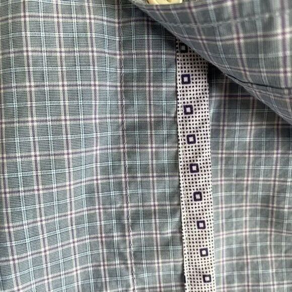 Ted Baker Button Up Plaid Dress Shirt 16 32/33 - Picture 10 of 10
